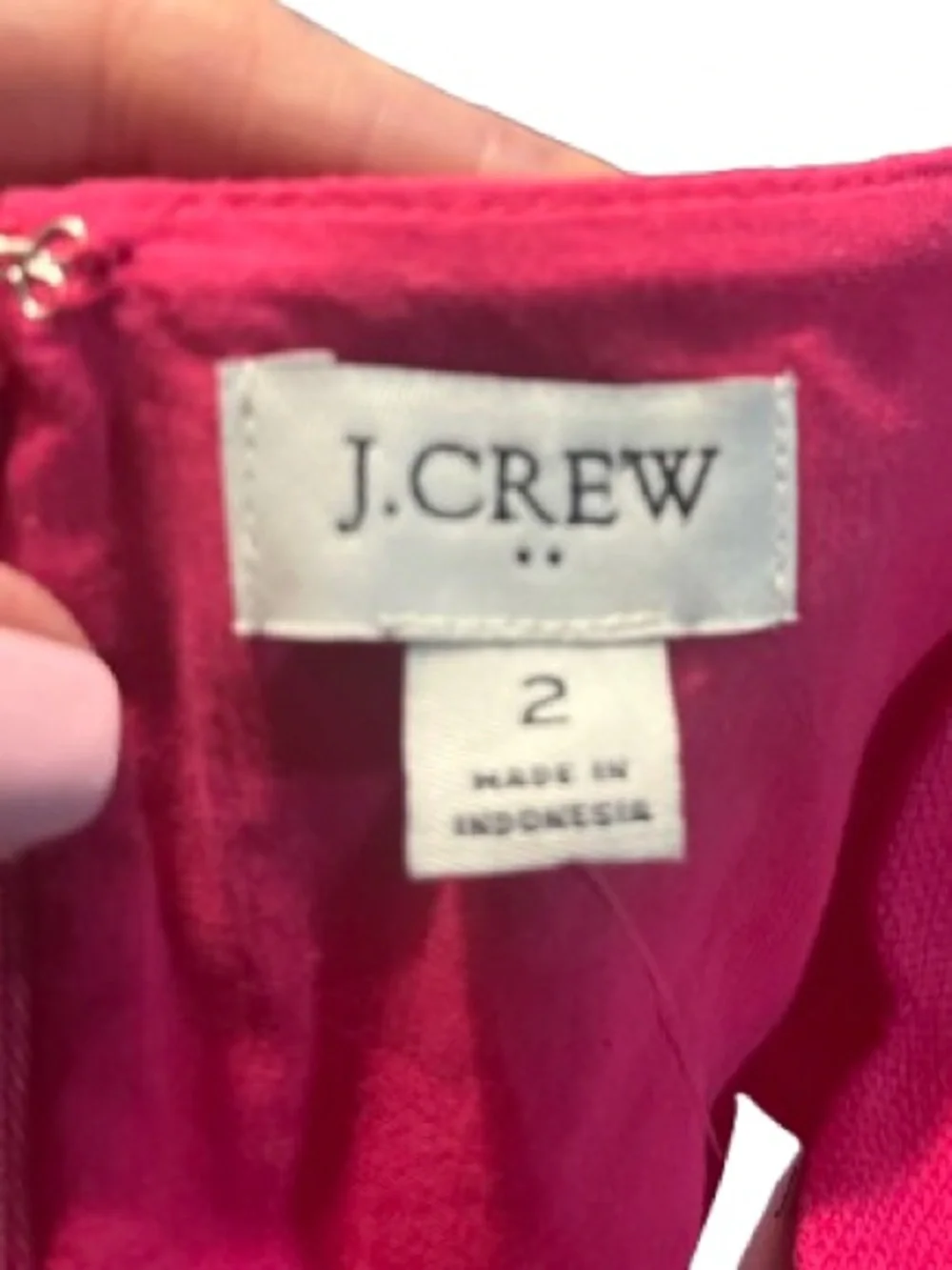 NWT J. Crew Hot Pink Scalloped Sheath Dress Size 2